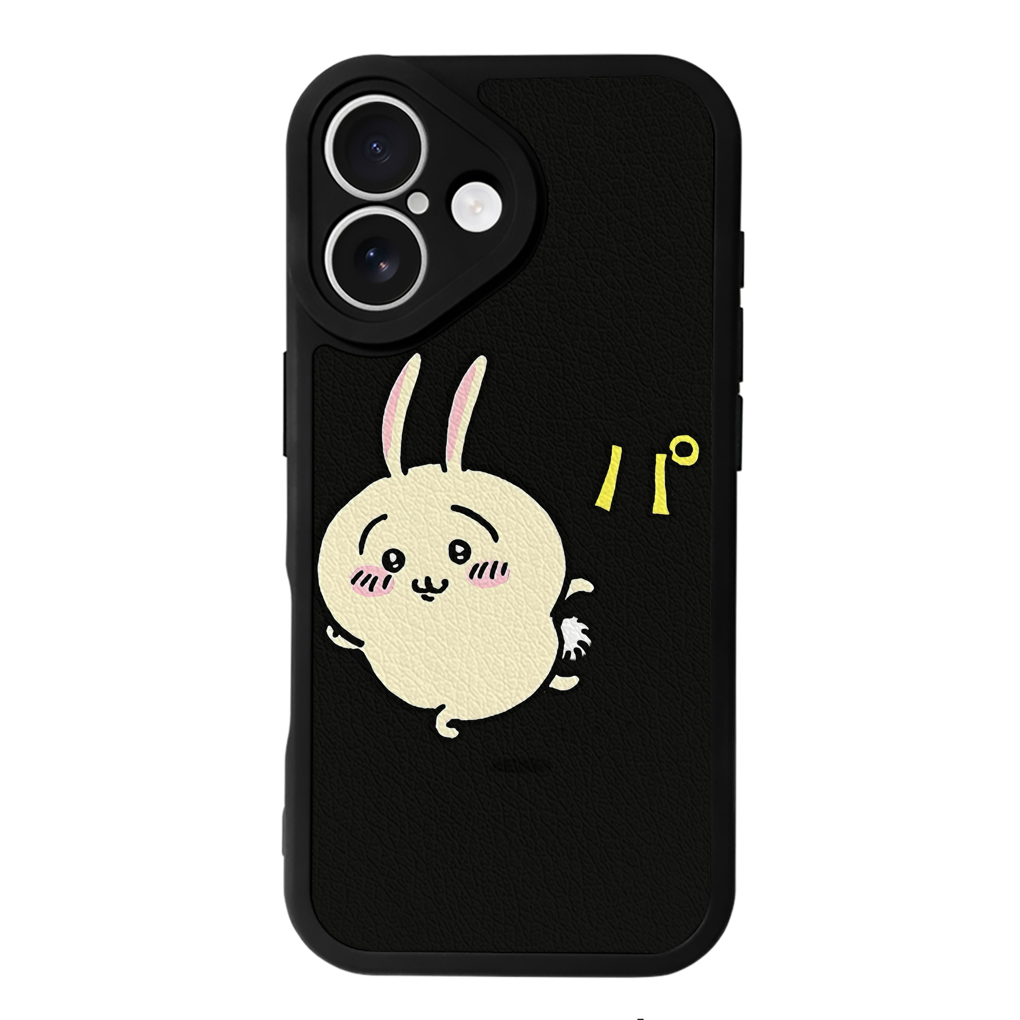 （画像用） ちいかわ うさぎ Chii-kawa usagi 【iPhone 16シリーズ対応】シリコンスマホケース（レザー調） 材質：シリコン